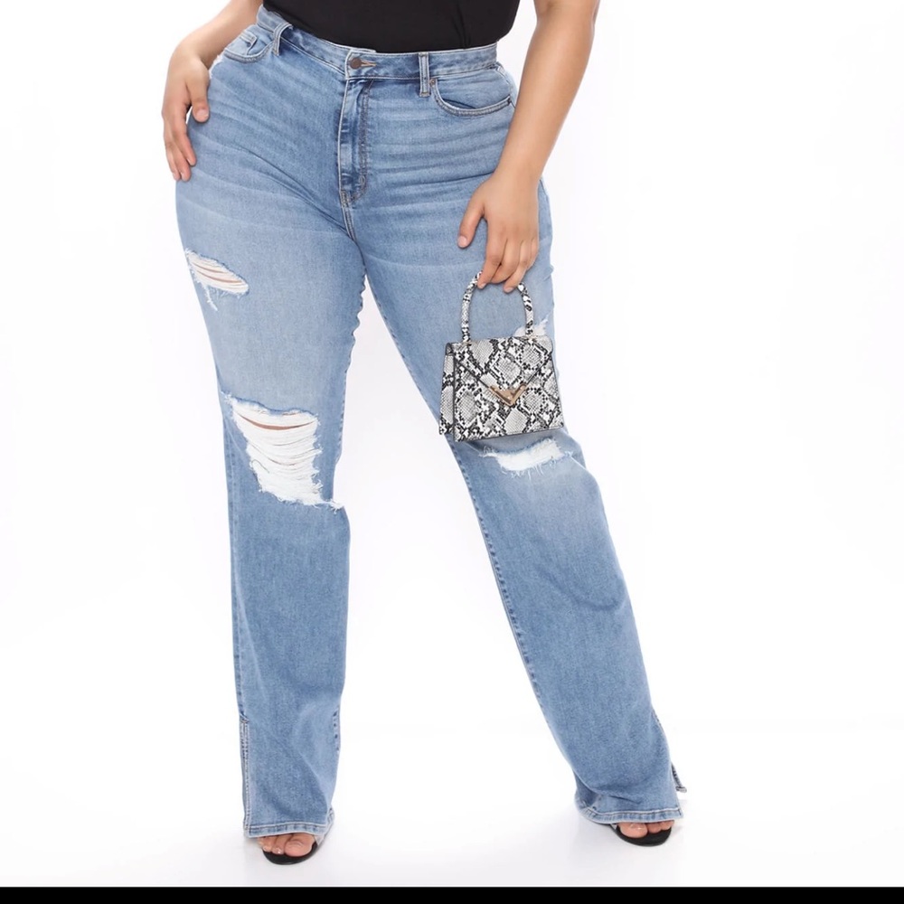 Tall distressed side split jeans